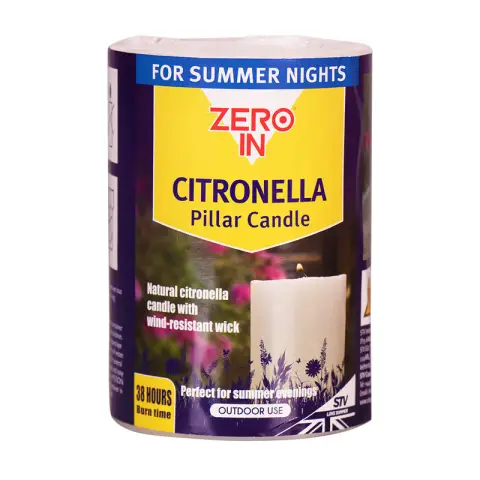 Zero In Citronella Pillar Candle
