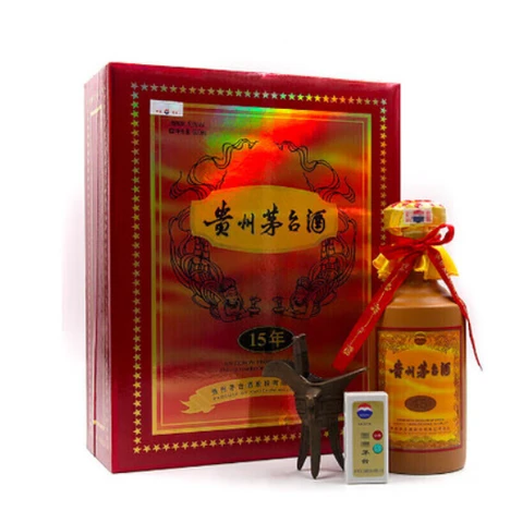 53% Acl./Vol KWEICHOW MOUTAI CHIEW (15) 500ML *1 Bottle Chinese Baijiu 53%vol 500ml十五年陈年贵州茅台酒（15）