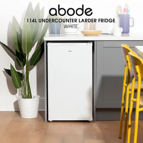 abode A85UCLF504E1W 50cm Wide Under Counter Larder Fridge - White - E Rated