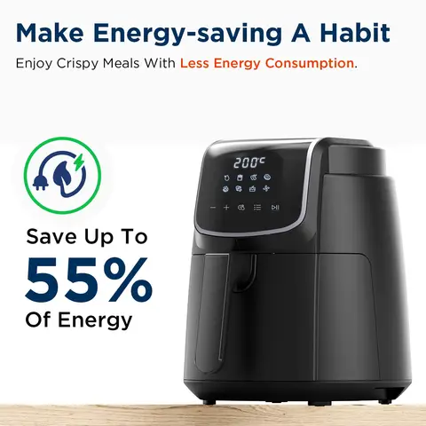 Midea Friteuse à Air Sans Huile 3,5 L 1500 W 8-en-1 Programmes Préréglés MF-CN35C2 Écran Numérique