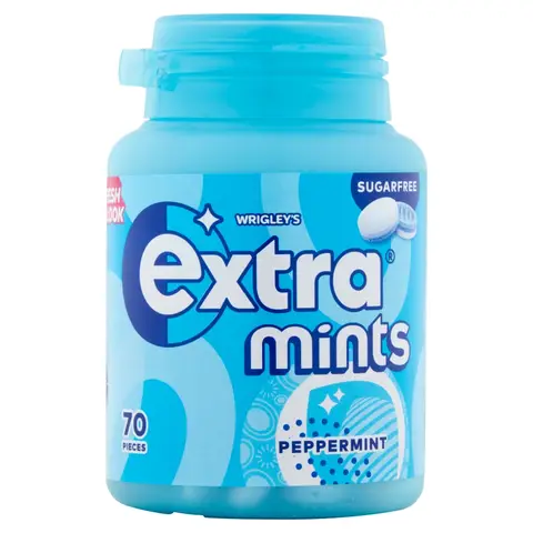 Extra Mints Peppermint Sugar Free 70 Pieces 77g