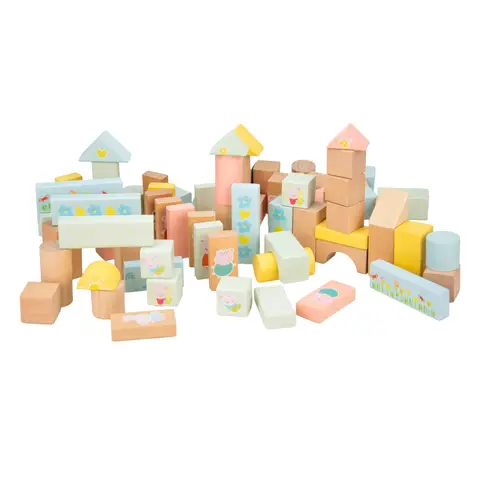 Peppa Pig Wooden Block Bucket