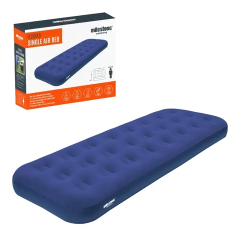 Milestone Single Flocked Airbed