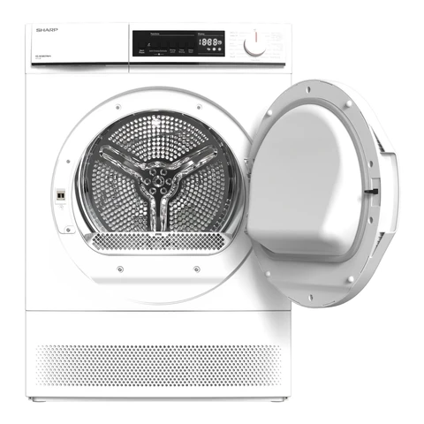 Sharp KD-NCB8S7PW91-EN 8kg Condenser Tumble Dryer - White - B Rated