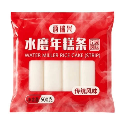 Hongrui Xing Water-Milled Rice Cake Strips 500g