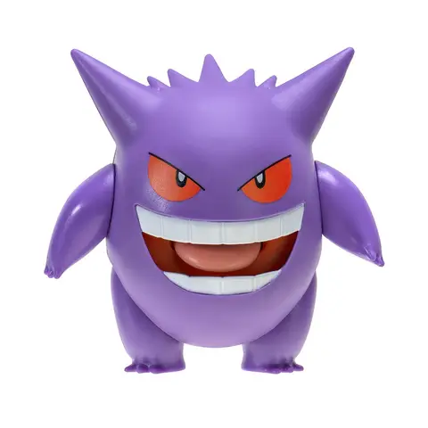 Jazwares Pokémon Gengar Battle Feature Figure 4.5 inch with Extending Tongue
