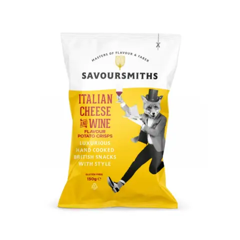 Savoursmiths Italian Cheese And Wine Flavour Potato Crisps 150g