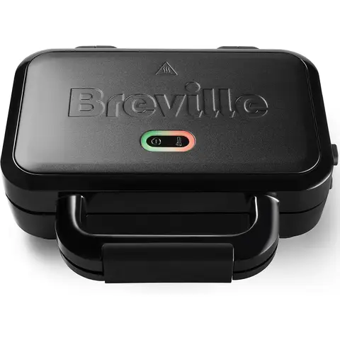 Breville Ultimate Deep Fill Toastie & Sandwich Maker - Black, Stainless Steel, 2 Slice, Removable Non-Stick Plates, VST082