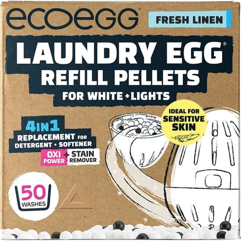 Ecoegg Laundry Egg Refill Pellets for White+Light 50 Washes