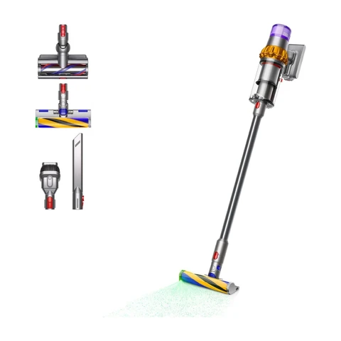Dyson V15 Detect Absolute - draadloze stofzuiger - 230 AW laser HEPA nikkel/geel