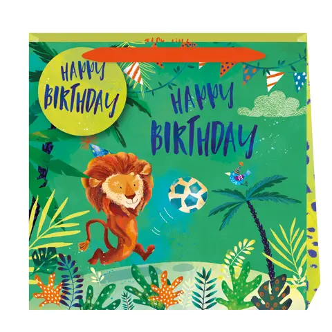 Jack & Lily Happy Birthday Lion Large Gift Bag
