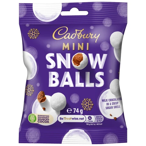 Cadbury Mini Snowballs 74g