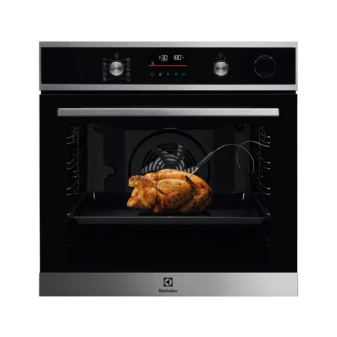 Electrolux EOC6P67WX Four encastrable – SteamCrisp – Nettoyage pyrolytique – 72 L – Wi‑Fi – Porte à chute amortie – Noir / Inox