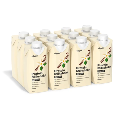 Vilgain Protein Milkshake Vanilla - 12 x 330ml