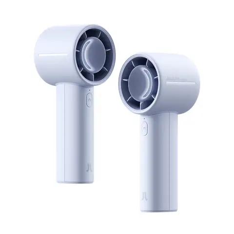 JISULIFE Portable Handheld Fan Life10, 4000mAh Rechargeable, Up to 22 Hrs Cooling,5 Speed Strong Wind, Portable for Travel Outdoor Camping Beach（Blue）