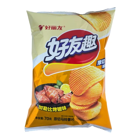 Orion Kartoffelchips, karibischer Barbecue-Wings-Geschmack, 70 g