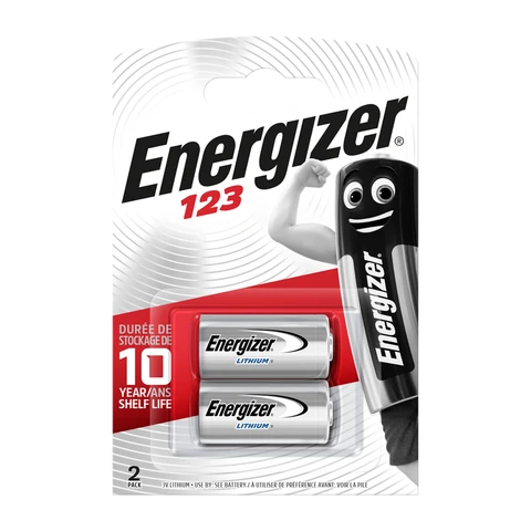 Energizer CR123 Lithium Coin Batteries – Pack of 2