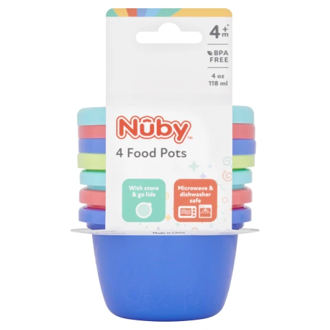 Nuby Food Storage Pots 4 pack