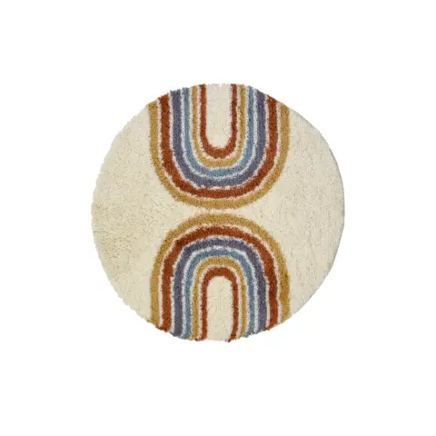 Homemaker Rug Snug Rainbow Round Multicolour D:100cm