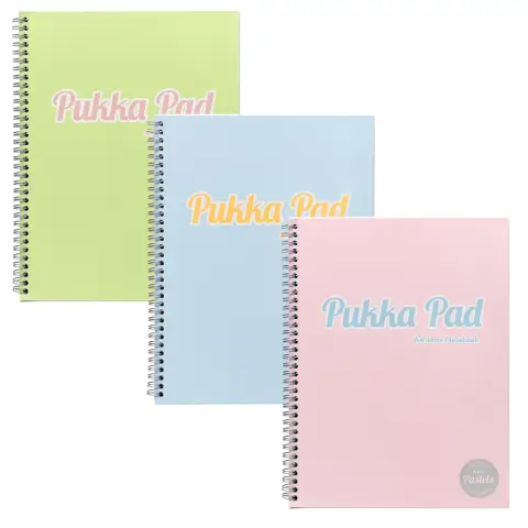 Pukka Pads A4 Pastel Jotta Notepad, Pack of 3