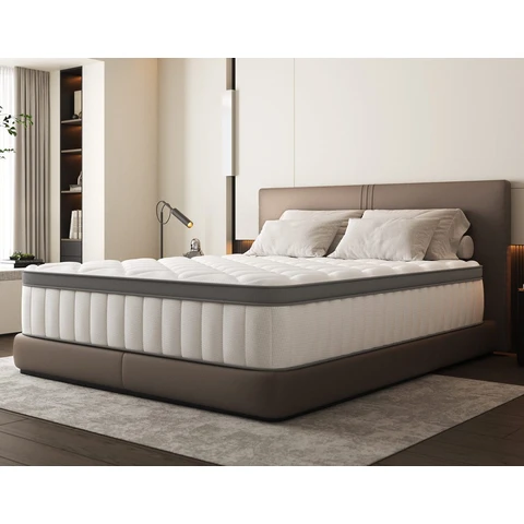 Pocket spring mattress, 7-zone spring mattress, with fitted sheet, 25 cm high, mattress 90x200 cm, for children and adults