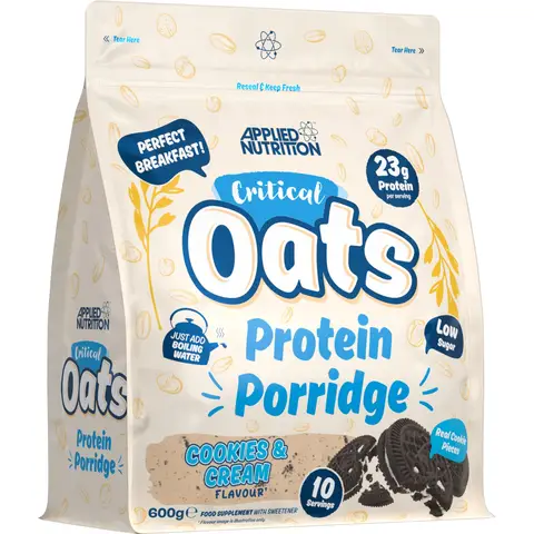 Applied Nutrition Critical Oats Protein Porridge Protein Nutrition Cookies & Cream Flavour - 600g