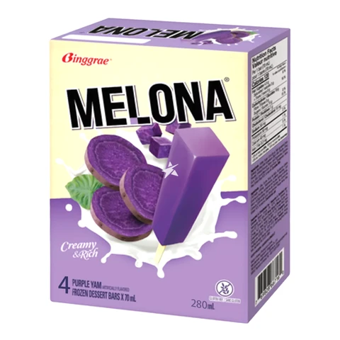 Melona Purple Yam (Ube) Ice Bar (70ml*4) 280ml