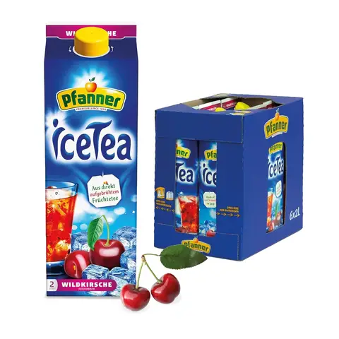 PFANNER Eistee Wildkirsche 6x2L Tetra Pak