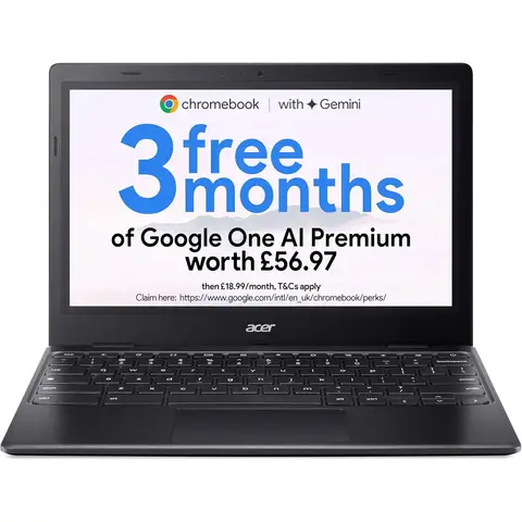 Acer Chromebook 311 (NX.J2GEK.003) - Intel Celeron N4500, 4GB RAM, 64GB eMMC, 11.6" HD ComfyView Display, Chrome OS - Black