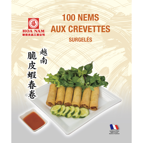 HOA NAM Nems aux crevettes surgelés - 100 pièces, 2.6 kg