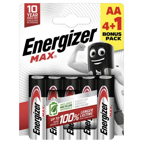 Energizer AA Max Alkaline - Pack of 4+1