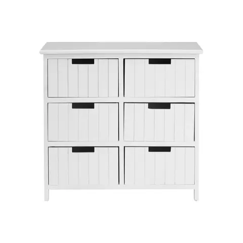 Interiors by Premier Storage Unit New England 6 Drawer White
