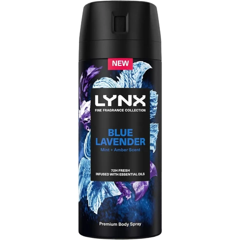 Lynx Fine Fragrance Collection Premium Deodorant Bodyspray Blue Lavender 150ml
