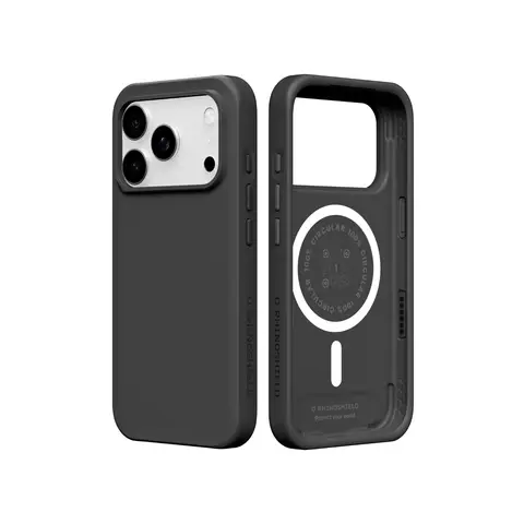 RHINOSHIELD Telefoonhoesje Compatibel met MagSafe voor iPhone 17 Pro | Absorptiebescherming Minimalistisch Slank Ontwerp met Bescherming van Militaire Kwaliteit, Sterk Magnetisch, Verbeterde Hoekbescherming, Lichtgewicht, SolidX Klassiek Zwart
