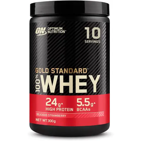 Optimum Nutrition Gold Standard 100% Whey Proteïne, Heerlijke Aardbei 300 gram (10 porties)