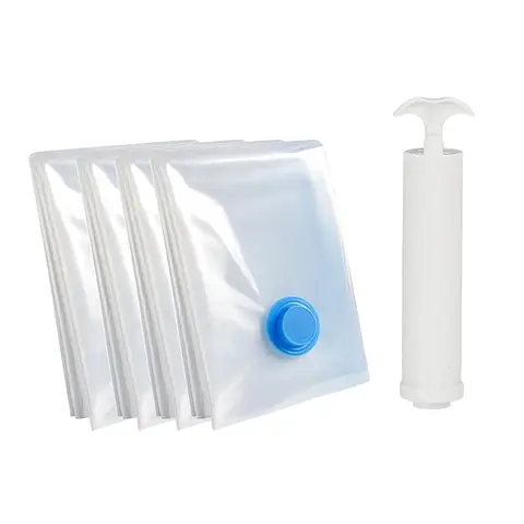 JORDAN&JUDY 12-Pack All-Size Vacuum Storage Bag Set + Hand Pump, Year-Round Organization