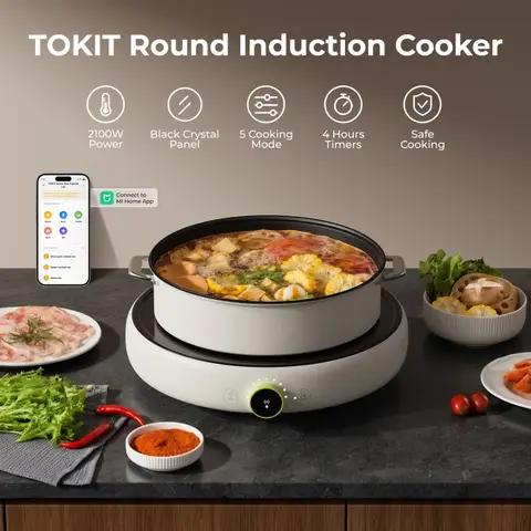 Joyami plaque à induction ronde JCL02M - 220/240 V - 2100 W