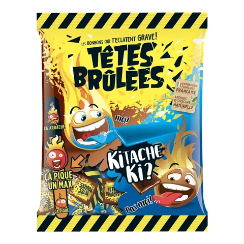 TÊTES BRÛLÉES Kitache ki barres acides à mâcher le sachet de 200g