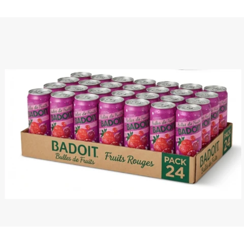 BADOIT bulles de fruits fruits rouges pack de 24x25cl