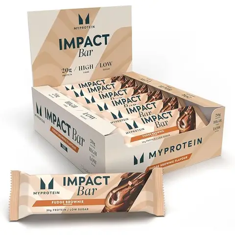 MyProtein Impact Protein Nutrition Bar Fudge Brownie - 12 x 64g