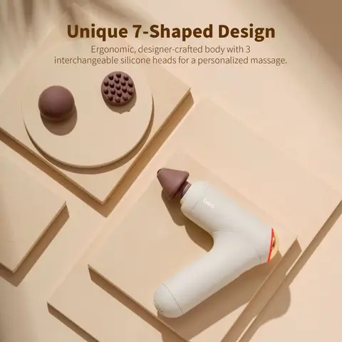 Breo Lucky 7 Massage Gun with Heat, Deep Tissue Muscle Massager, Stimulator, Body Relaxation, Low Noise for Recovery, Sports