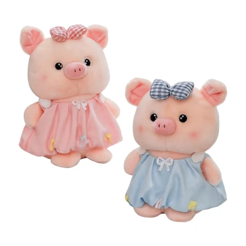 Peluche Petit cochon, modèle aléatoire - 24 cm 