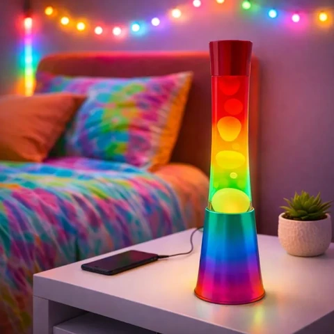 GLOBAL GIZMOS Lava Lamp Tower Rainbow Multicolour