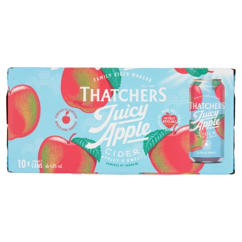 THATCHERS JUICY APPLE CIDER 10 X 440ML