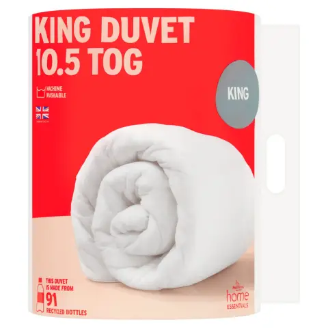 MORRISONS HOME ESSENTIALS 10.5 TOG DUVET KING