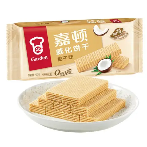 Garden Cream Wafer Coconut Flavour 200g  嘉顿威化饼干椰汁味200G