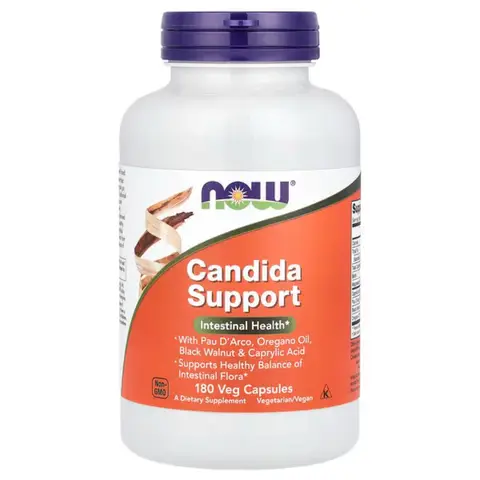 NOW Foods Candida Support Candida Formula - 180 Vegan Capsules