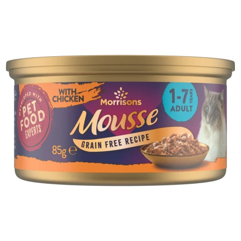 Morrisons Mousse Grain Free Recipe with Chicken 1-7 Years Adult 85g