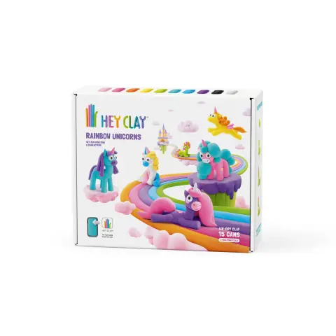Hey Clay Rainbow Unicorns Air-Dry Clay Modelling Set