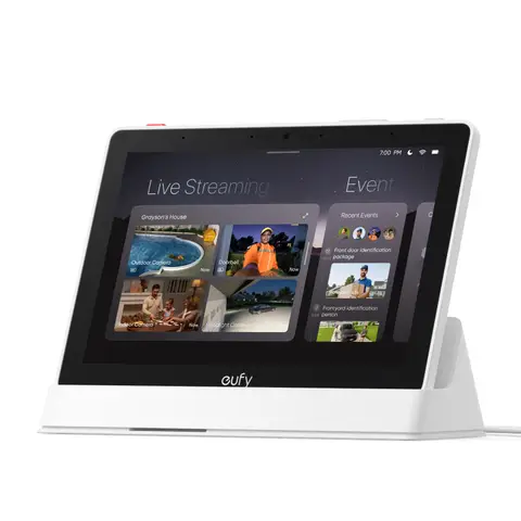 eufy Smart Display, Smart Home Hub, 8" Bedienfeld, kompatibel mit eufy Sicherheitsgeräten, 4 Ansichten auf 1 Display, Meldungen in Echtzeit, Tagesberichte, kein ABO, 1-klick-Steuerung
